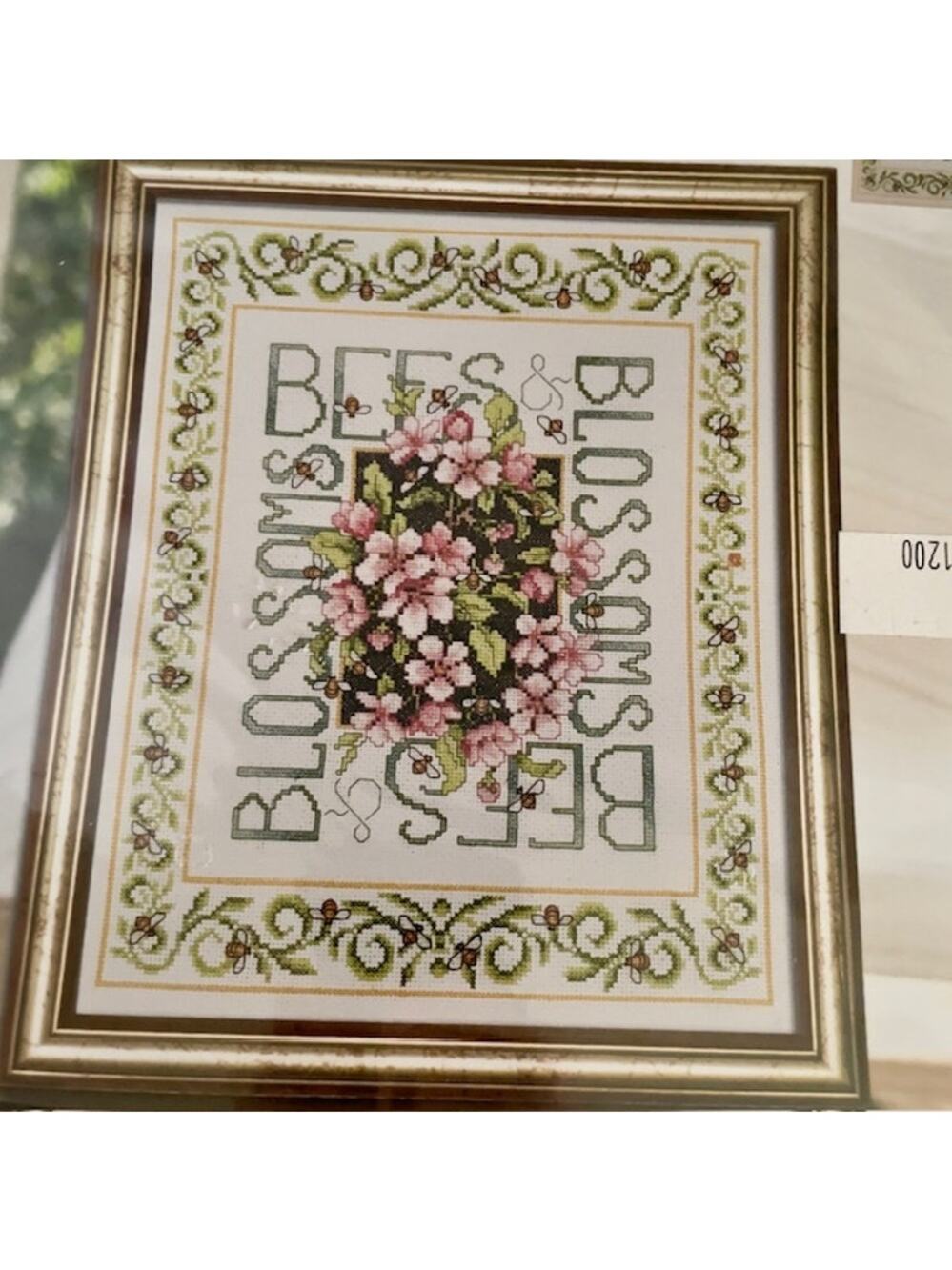 Bucilla Bees & Blossoms Counted Cross Stitch Kit 14 Count Floral Sampler